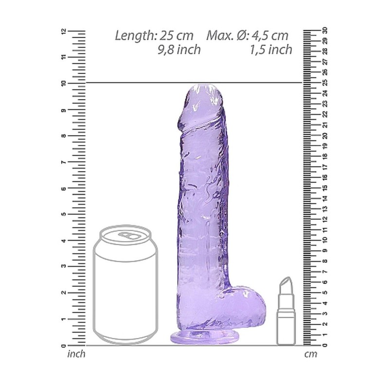 Silikonowe grube dildo z mocną przyssawką 25 cm